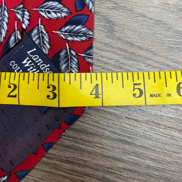 J. Garcia LANDSCAPE WITH EYE Red Leaf Tie - Picture 5 of 5